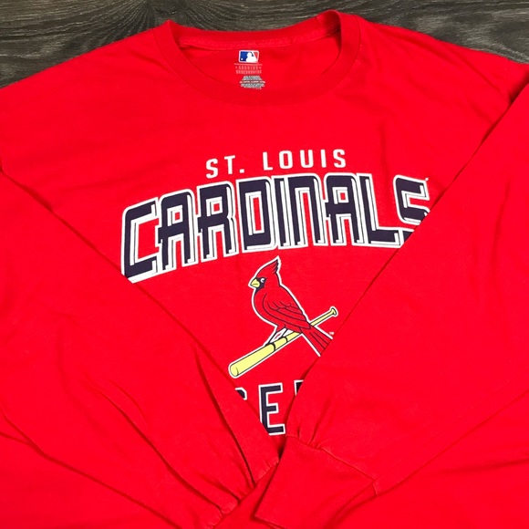 Genuine Merchandise St. Louis Cardinals Baseball Men’s Long Sleeve MLB Red Shirt - Picture 2 of 7